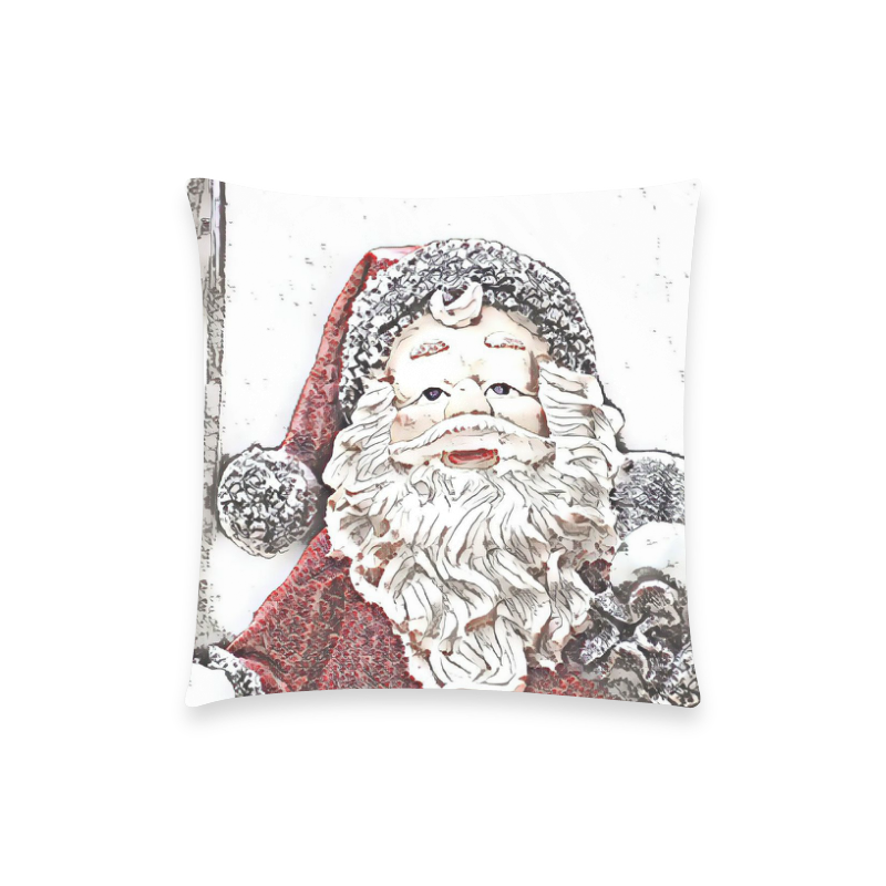 x-mas- Santa Claus B by JamColors Custom  Pillow Case 18"x18" (one side) No Zipper