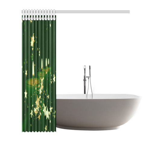 christmas candles green by JamColors Shower Curtain 66"x72"