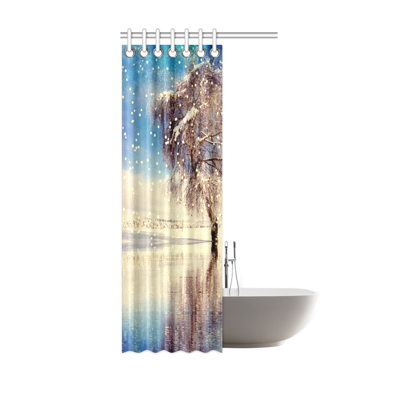 x-mas-romantic winter moment 2by JamColors Shower Curtain 36"x72"
