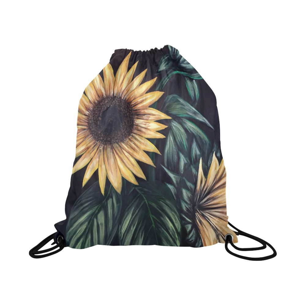 Sunflower Life Large Drawstring Bag Model 1604 (Twin Sides)  16.5"(W) * 19.3"(H)