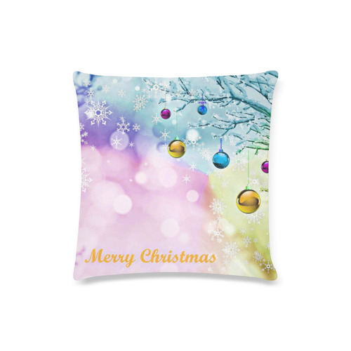 merry christmas 731A by JamColors Custom Zippered Pillow Case 16"x16"(Twin Sides)