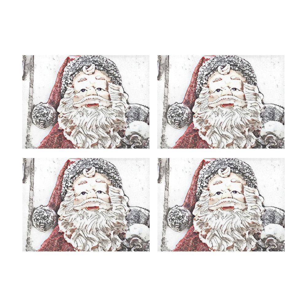 x-mas- Santa Claus B by JamColors Placemat 14’’ x 19’’ (Set of 4)