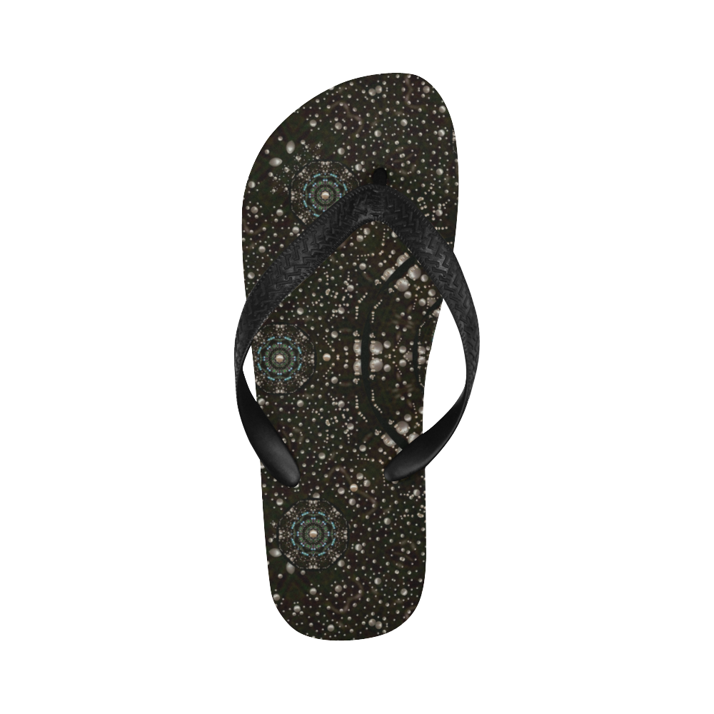 Pearl stars on a wonderful sky Flip Flops for Men/Women (Model 040)