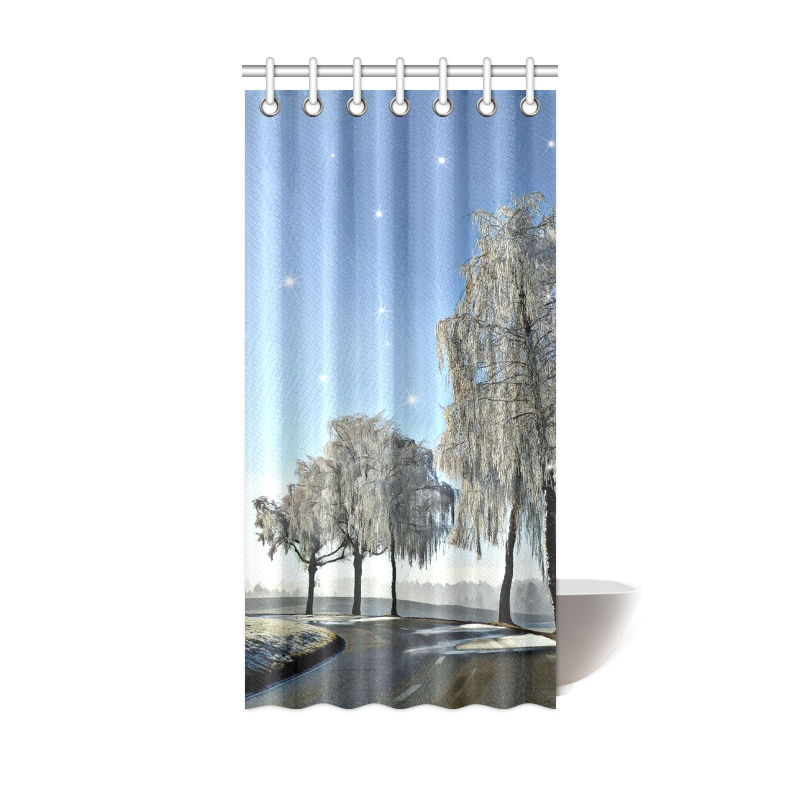 x-mas-romantic winter moment 3by JamColors Shower Curtain 36"x72"