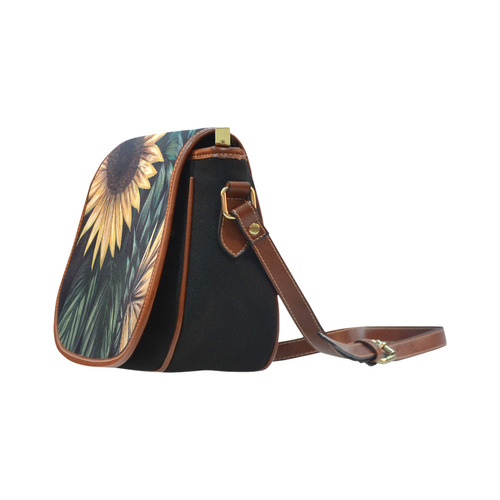 Sunflower Life Saddle Bag/Small (Model 1649)(Flap Customization)
