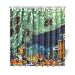 Scheherazade Rimsky Korsakov Ballet  Art Deco Shower Curtain 69"x72"