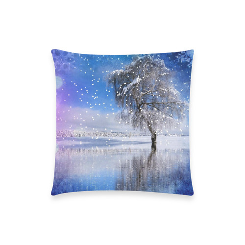x-mas-romantic winter moment 2by JamColors Custom  Pillow Case 18"x18" (one side) No Zipper