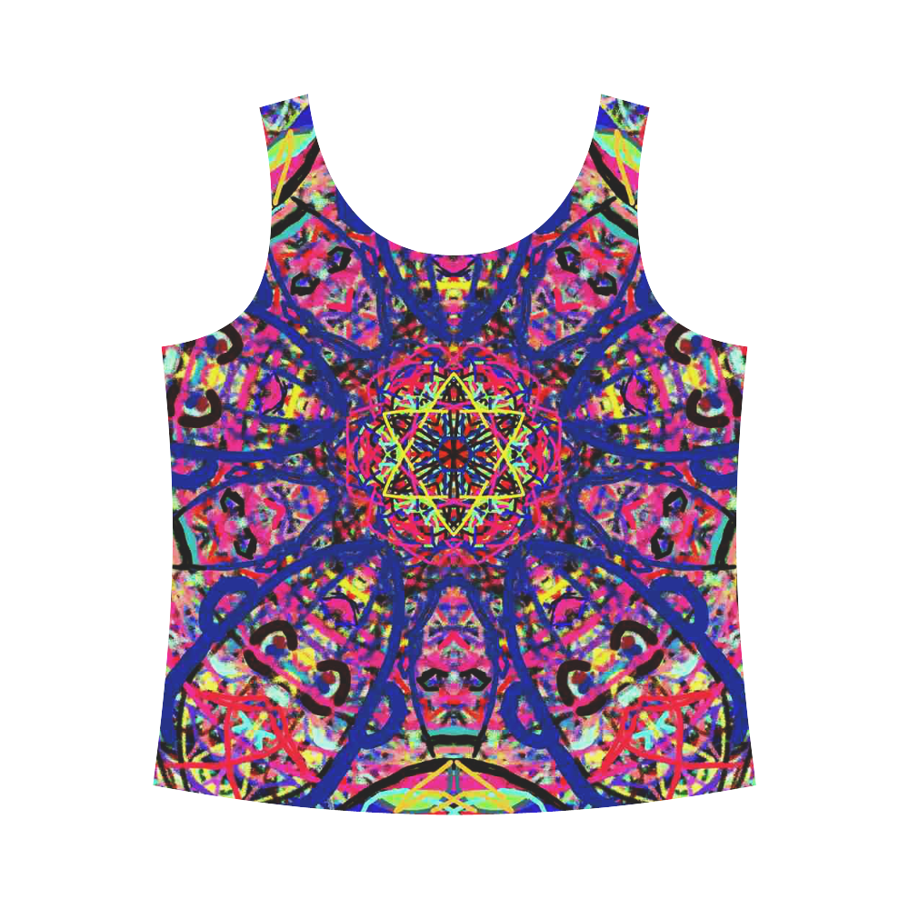 Thleudron Women's David All Over Print Tank Top for Women (Model T43)