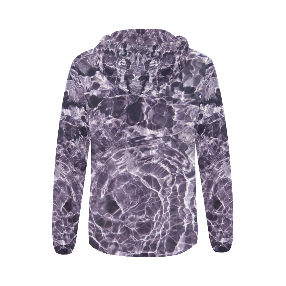 Violaceous Soul All Over Print Full Zip Hoodie for Women (Model H14)
