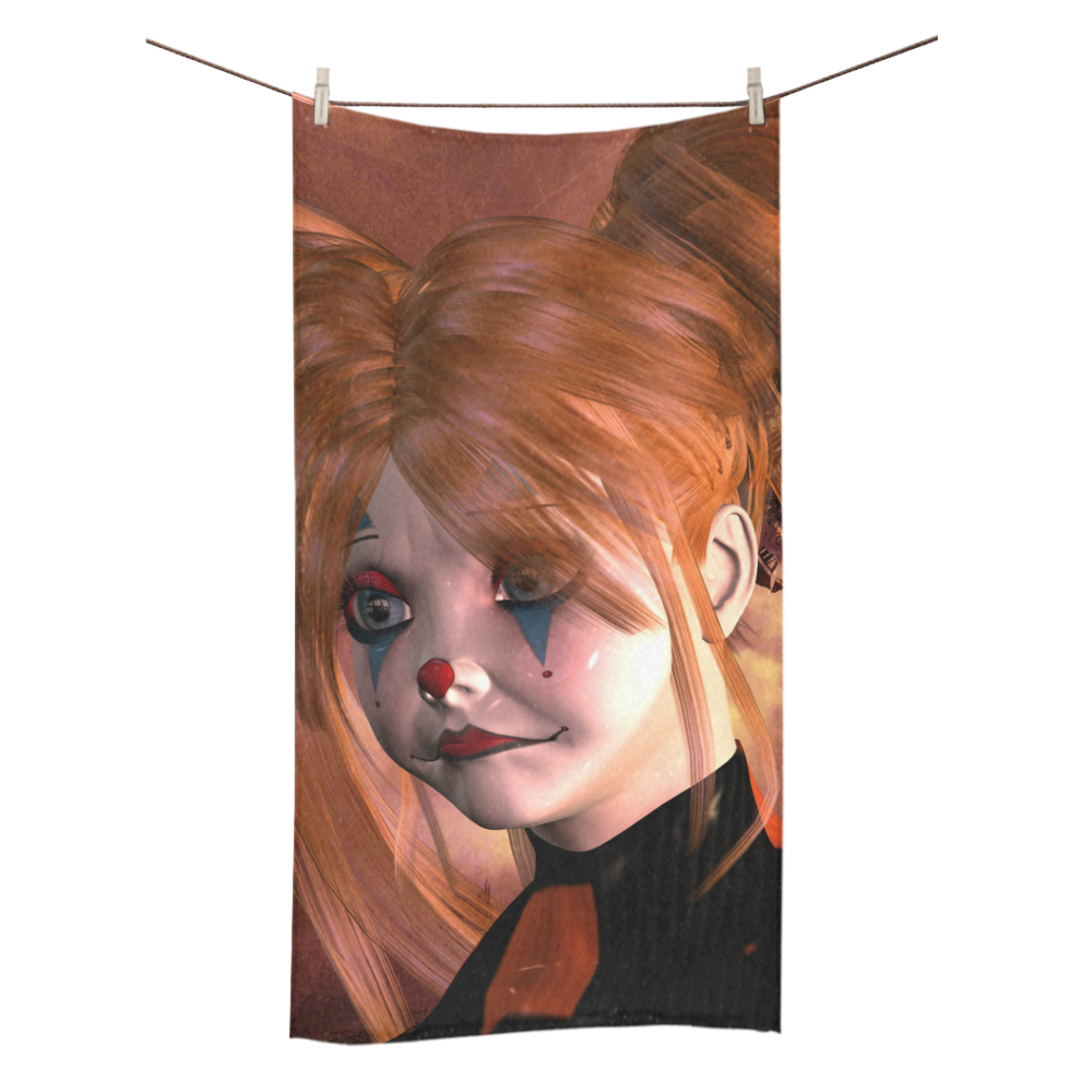 The sweet sad clown Bath Towel 30"x56"