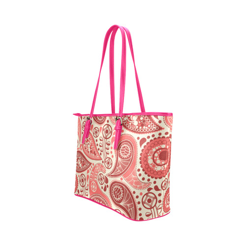 Paisley Leather Tote Bag/Large (Model 1651)