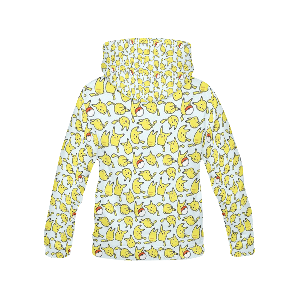 Picachu All Over Print Hoodie for Women (USA Size) (Model H13)
