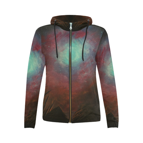 Spacious Sky All Over Print Full Zip Hoodie for Women (Model H14)