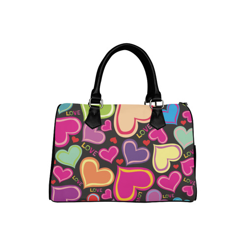 Colorful Hearts Boston Handbag (Model 1621)