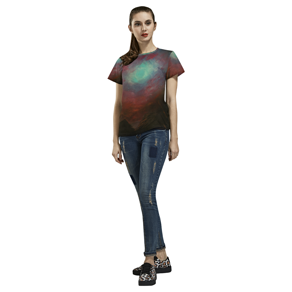 Spacious Sky All Over Print T-Shirt for Women (USA Size) (Model T40)