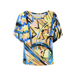 Rainy Chief Rainbow Yellow Women's Batwing-Sleeved Blouse T shirt main image 1