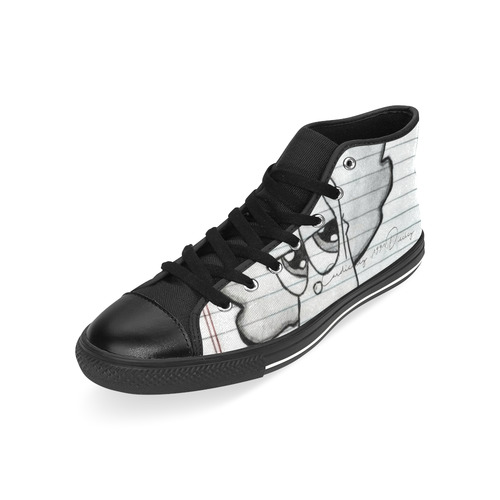 Cardiechey cartoon Men’s Classic High Top Canvas Shoes /Large Size (Model 017)