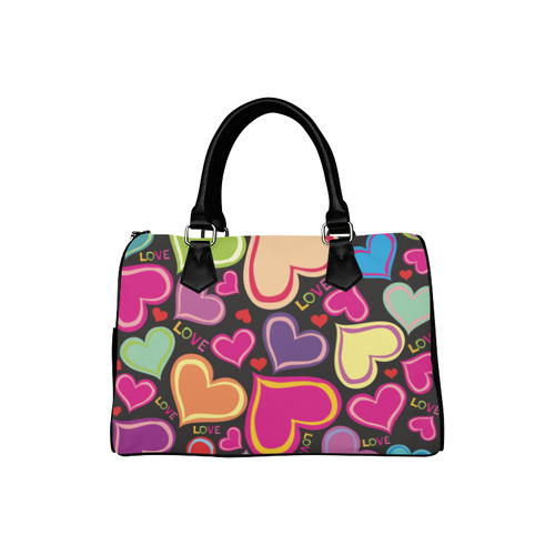Colorful Hearts Boston Handbag (Model 1621)