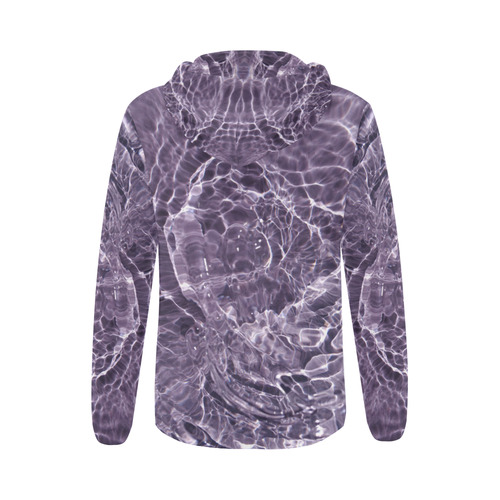 Lilac Bubbles All Over Print Full Zip Hoodie for Women (Model H14)