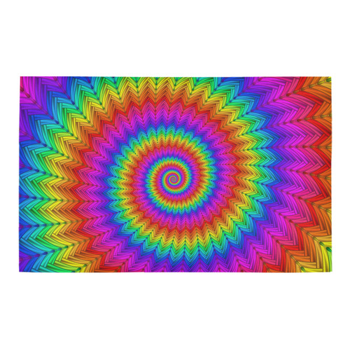 Psychedelic Rainbow Spiral Bath Rug 20''x 32''