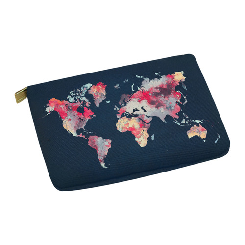 world map #world #map Carry-All Pouch 12.5''x8.5''