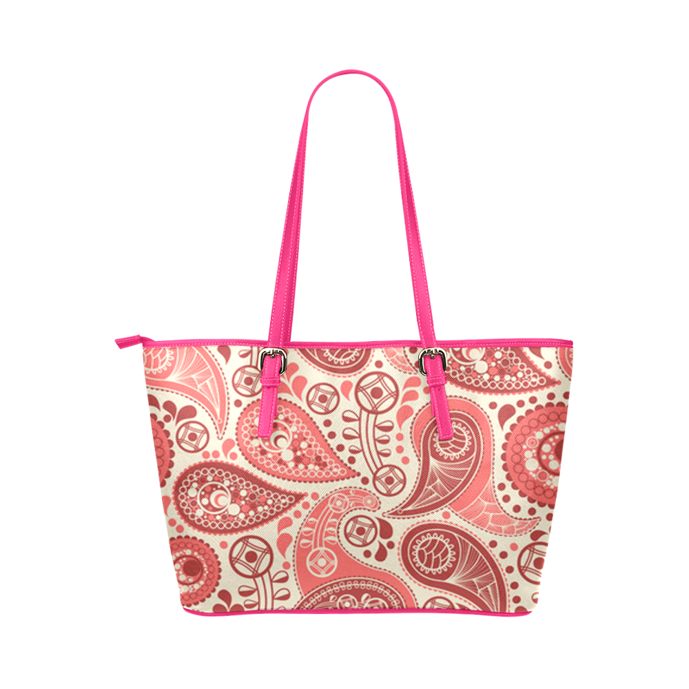 Paisley Leather Tote Bag/Large (Model 1651)