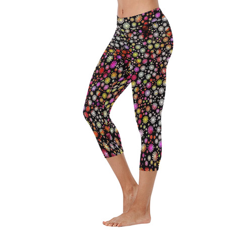 lovely shapes 4A by JamColors Women's Low Rise Capri Leggings (Invisible Stitch) (Model L08)