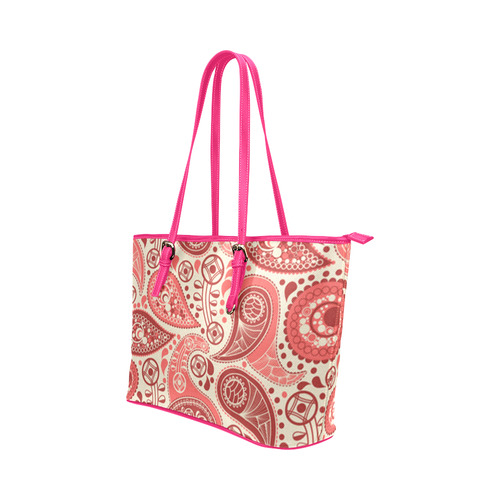 Paisley Leather Tote Bag/Large (Model 1651)