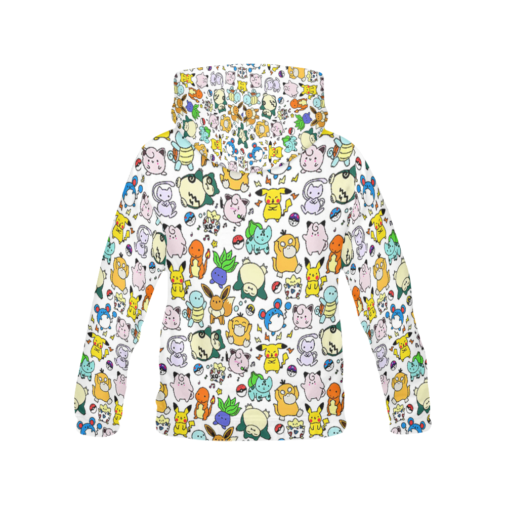 pokemon time All Over Print Hoodie for Women (USA Size) (Model H13)