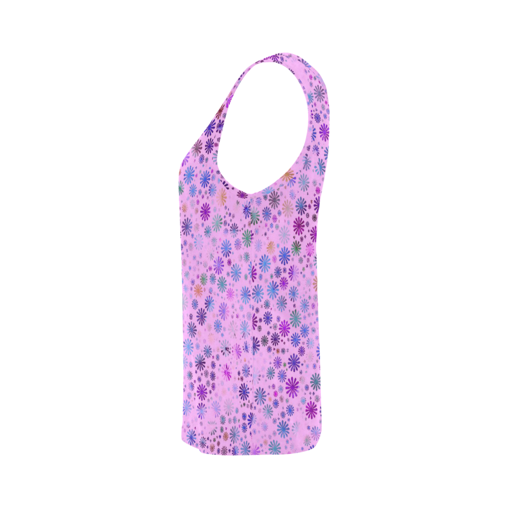lovely shapes 4C by JamColors All Over Print Tank Top for Women (Model T43)