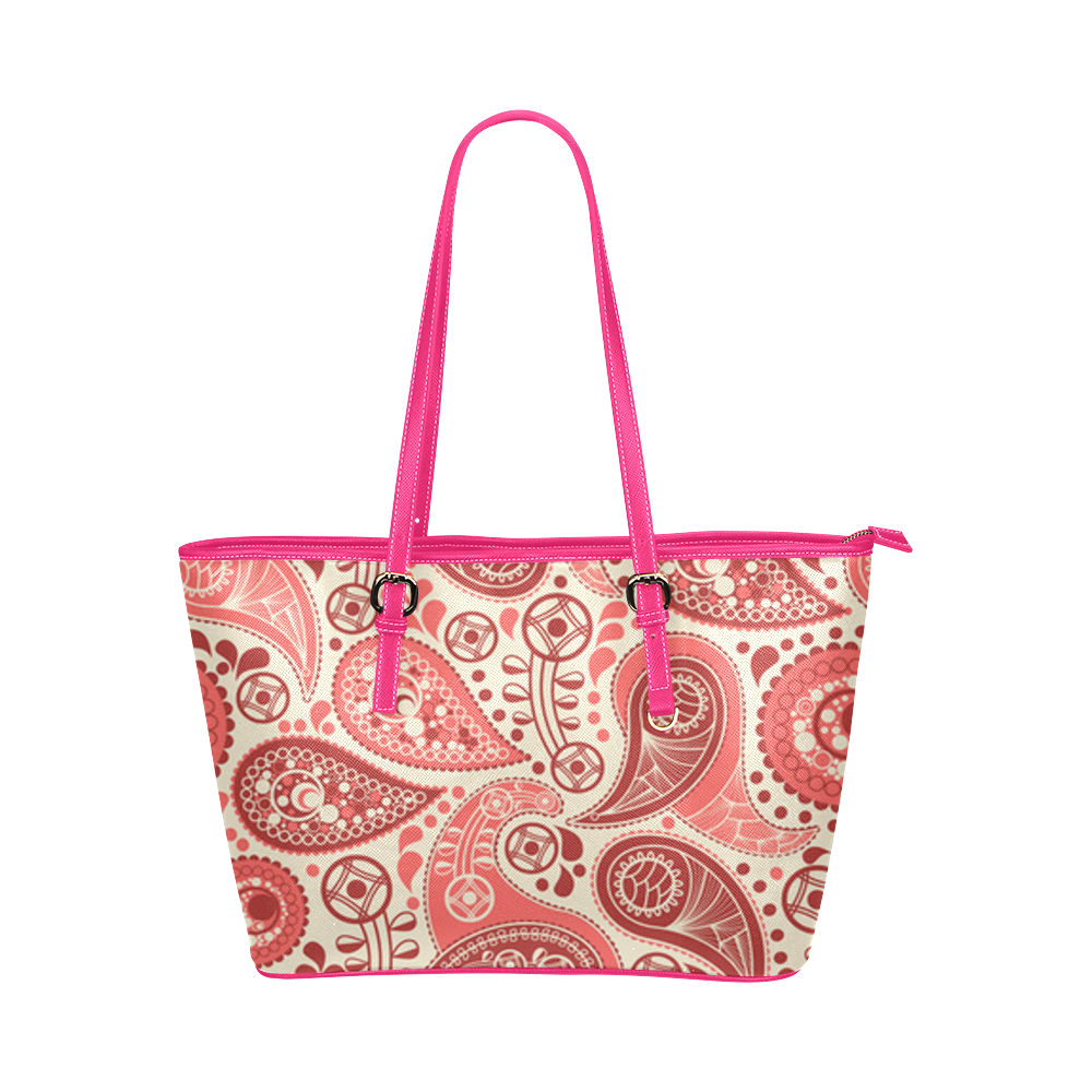 Paisley Leather Tote Bag/Large (Model 1651)