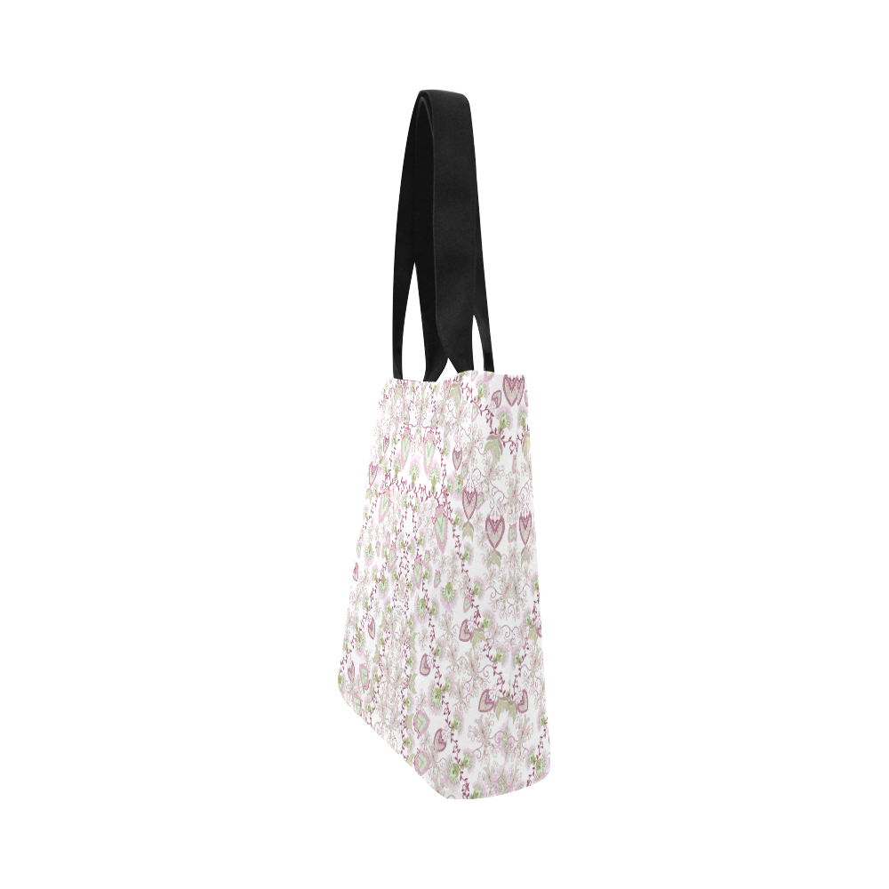 syrian flowers pink Canvas Tote Bag (Model 1657)