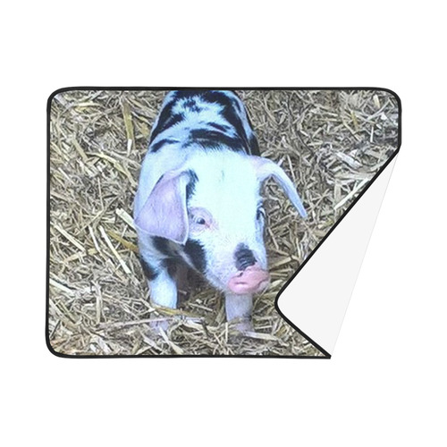 next cute piglet by JamColors Beach Mat 78"x 60"