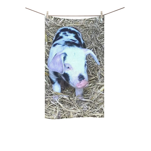 next cute piglet by JamColors Custom Towel 16"x28"