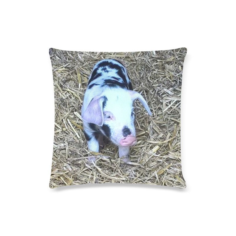next cute piglet by JamColors Custom Zippered Pillow Case 16"x16"(Twin Sides)