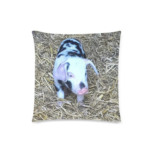 next cute piglet by JamColors Custom Zippered Pillow Case 18"x18"(Twin Sides)