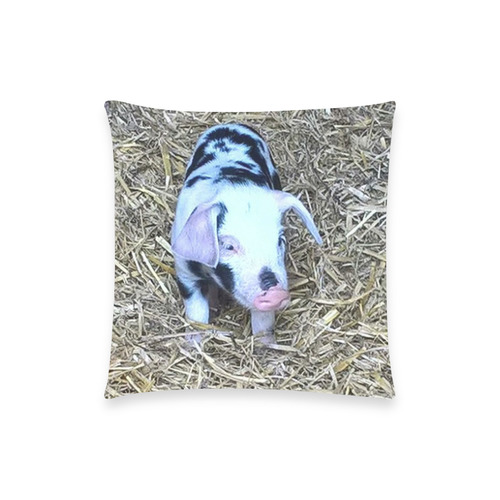 next cute piglet by JamColors Custom  Pillow Case 18"x18" (one side) No Zipper