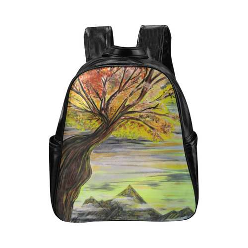 Overlooking Tree Multi-Pockets Backpack (Model 1636)