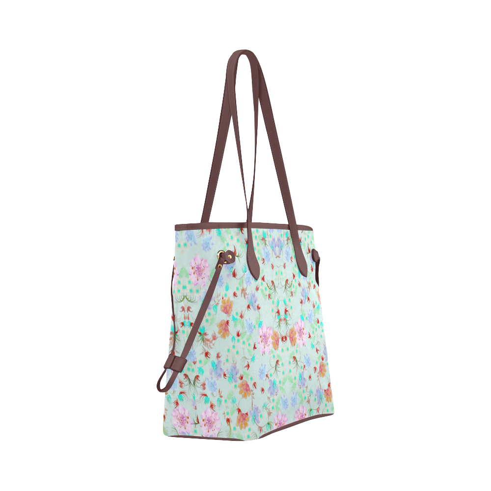 flowers Clover Canvas Tote Bag (Model 1661)