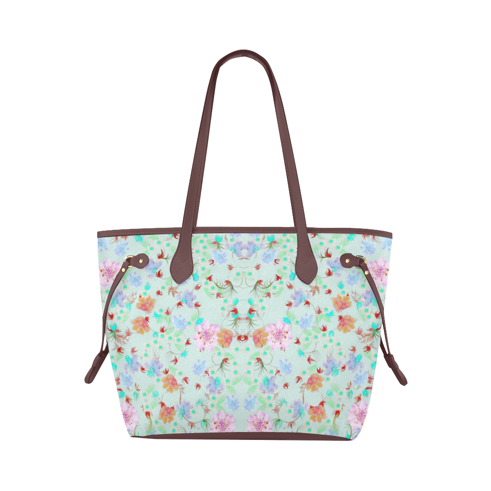 flowers Clover Canvas Tote Bag (Model 1661)