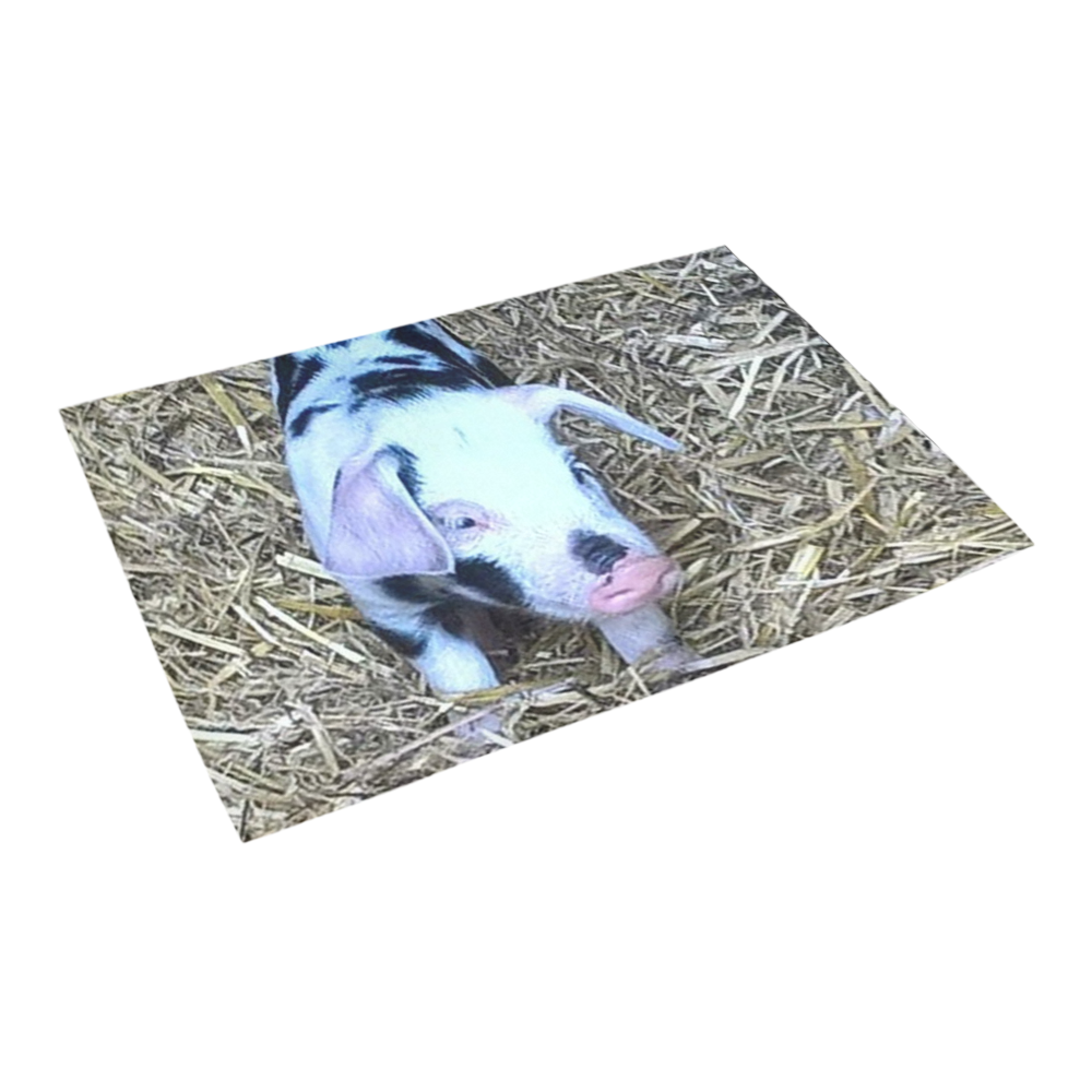 next cute piglet by JamColors Azalea Doormat 24" x 16" (Sponge Material)