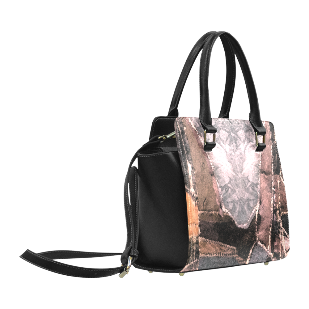 patchwork pattern Classic Shoulder Handbag (Model 1653)