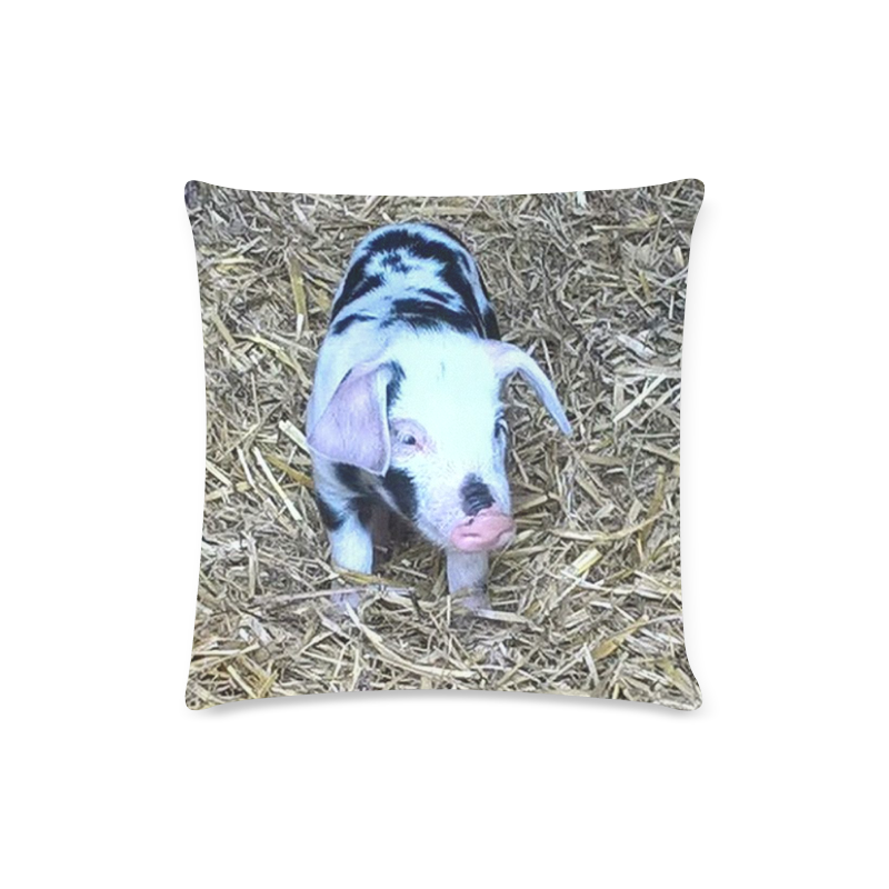 next cute piglet by JamColors Custom Zippered Pillow Case 16"x16" (one side)