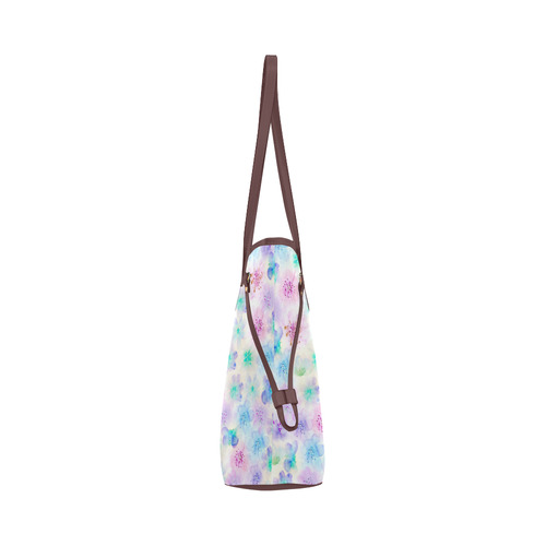 watercolor flowers Clover Canvas Tote Bag (Model 1661)