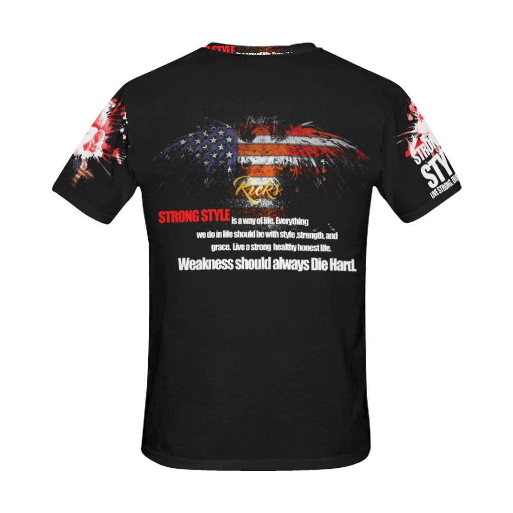 Ricks Strong Style Strike All Over Print T-Shirt for Men (USA Size) (Model T40)