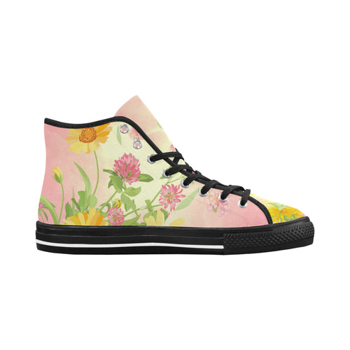 Wonderful flowers, soft colors Vancouver H Men's Canvas Shoes (1013-1)