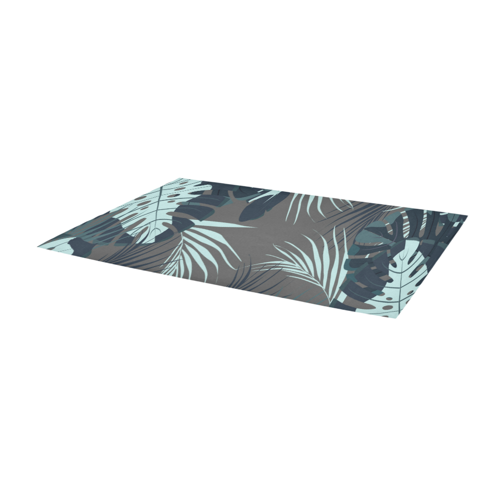 Tropical Monstera Leaves Jungle Pattern Area Rug 9'6''x3'3''