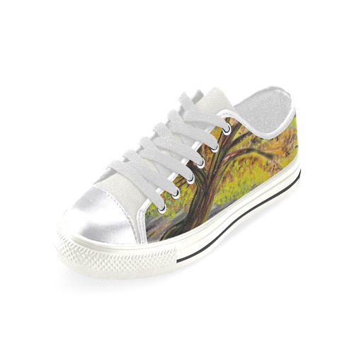Overlooking Tree Canvas Women's Shoes/Large Size (Model 018)