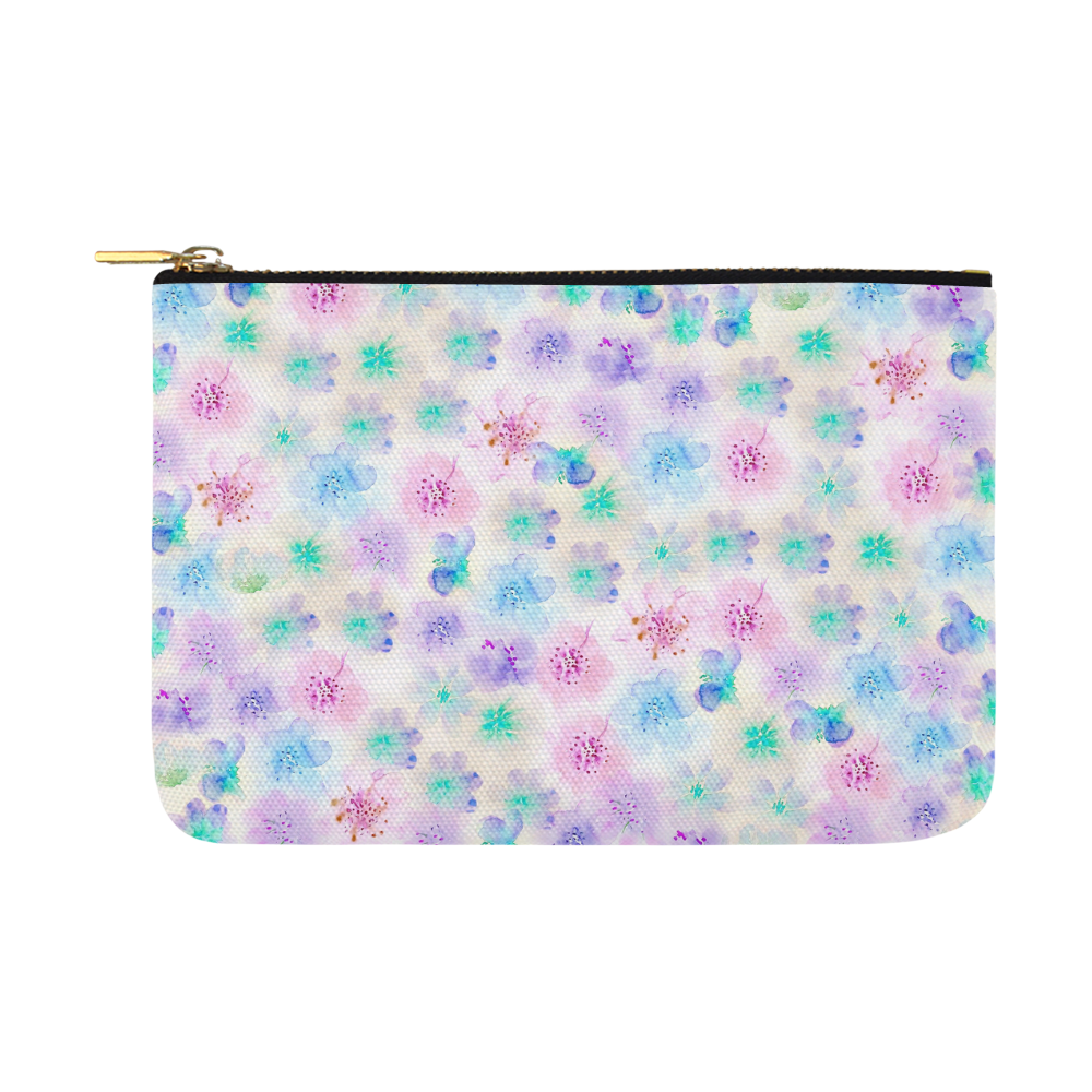 watercolor flowers Carry-All Pouch 12.5''x8.5''