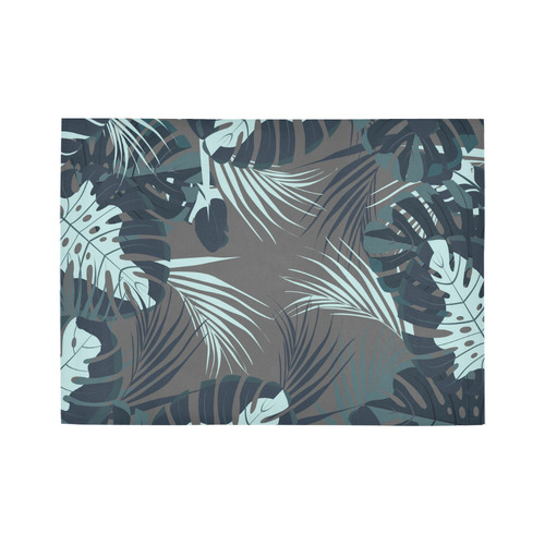 Tropical Monstera Leaves Jungle Pattern Area Rug7'x5'